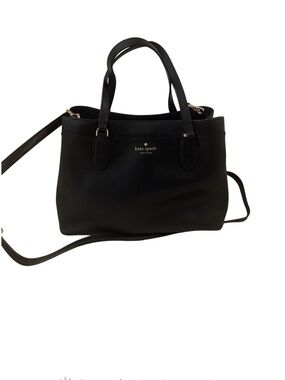 Kate Spade New York Sienna Satchel Black Leather with Detachable Strap-Like New